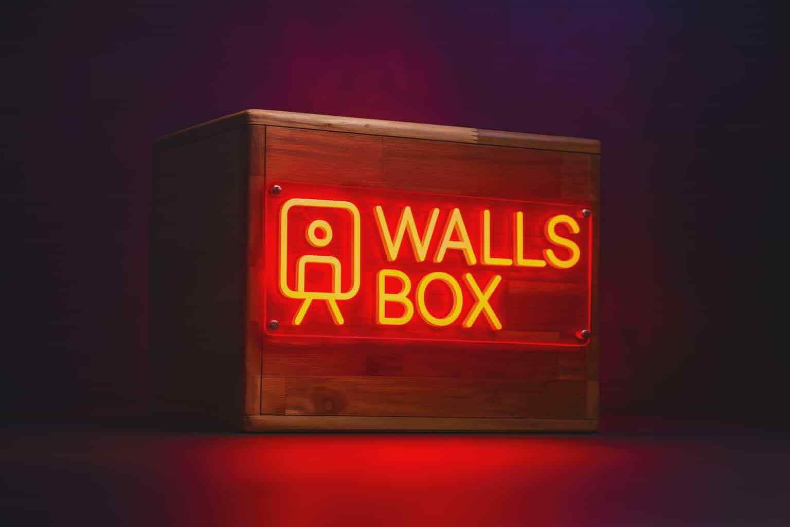 Wallsbox en bois avec panneau lumineux WALLS BOX